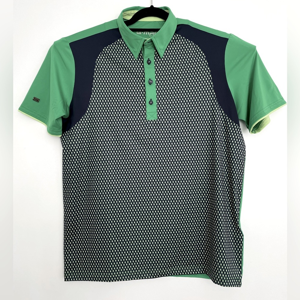 G-Mac Shirt By Kartel Polo Men's L Golf Green & Blue Size L